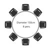 Ronde tafel Dia. 150cm (8 pers.)