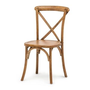 Crossback houten stoel huren (zonder kussen)