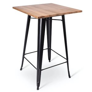 Statafel Tolix Style wood 70x70