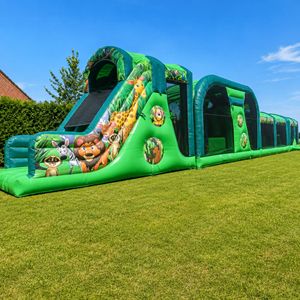 stormbaan jungle 4 delen (26 meter) met pilow jump