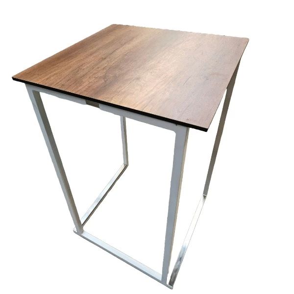 Statafel Kubo Wit  met eiken blad 