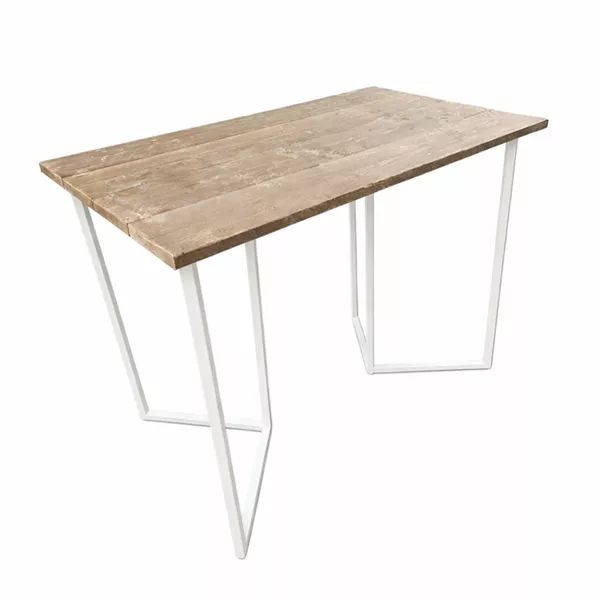Statafel  Wit  120x80cm steigerhout look