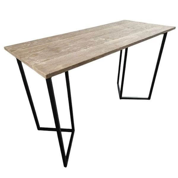Statafel  XL Zwart 180x80cm steigerhout look