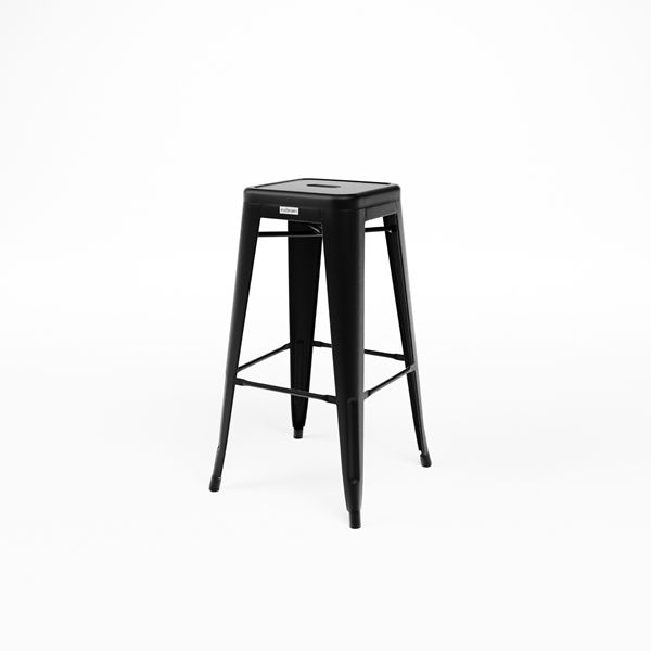 Barkruk Tolix Style zwart