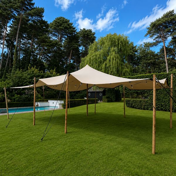 stretchtent 6.5x10.5 (geplaats op gras)