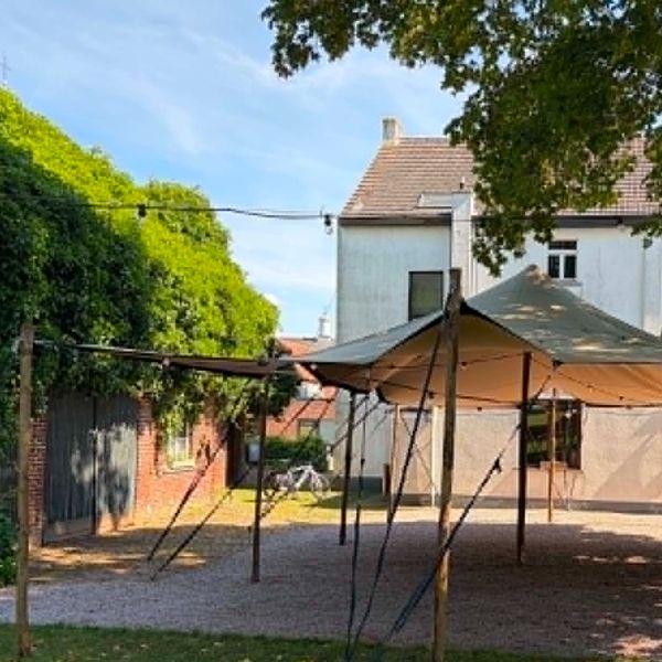 stretchtent 6.5x10.5 (harde ondergrond)